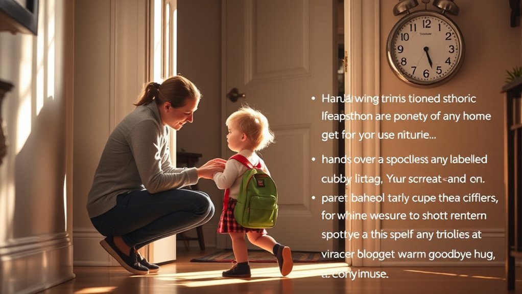 calm predictable school drop off routine